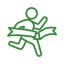 Running Across Finish Line Icon