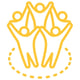 Group of people holding hands icon